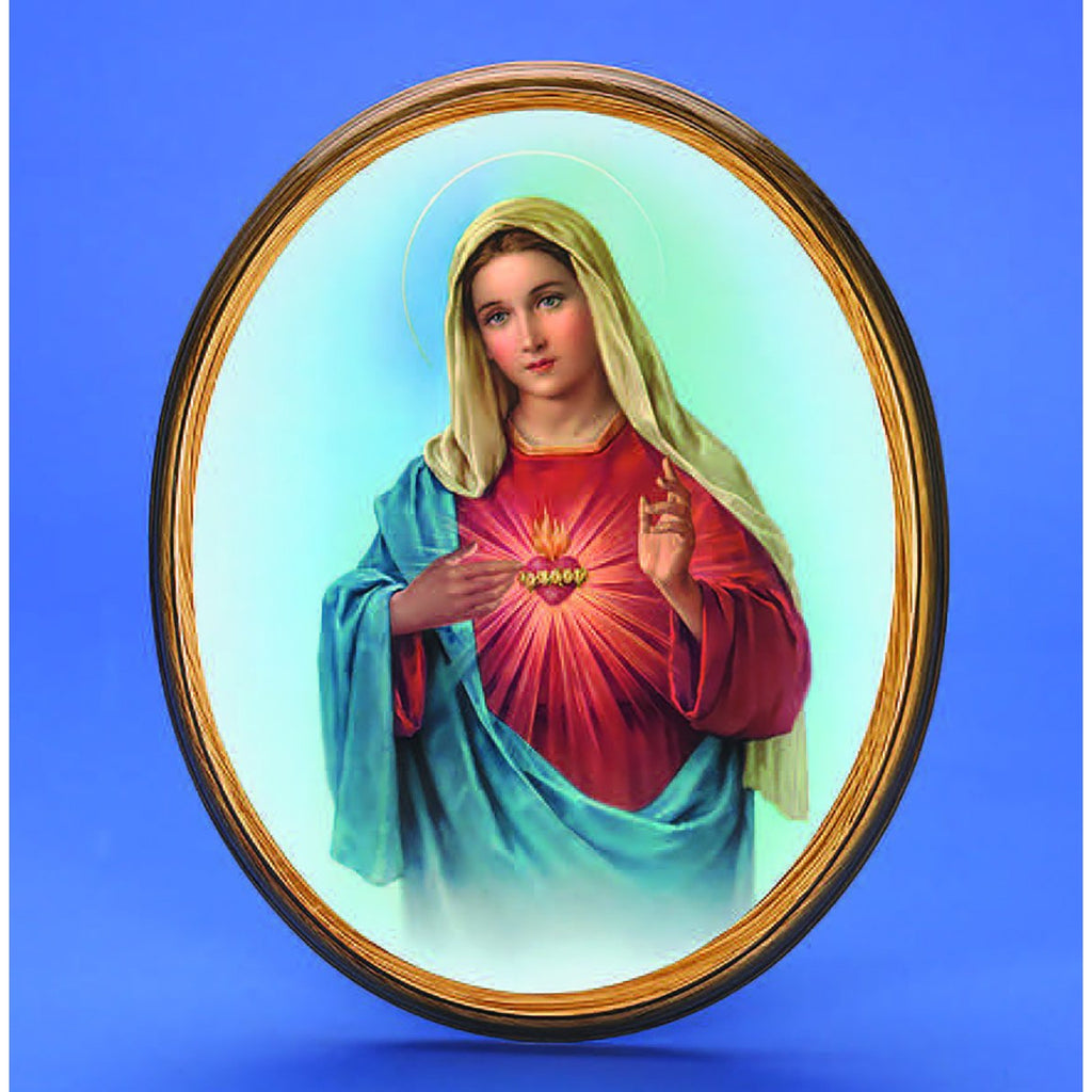 Oval Picture The Immaculate Heart of Mary - 2 Sizes