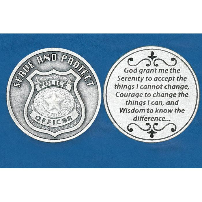 Christian Token - Serenity - Serve and protect - Police