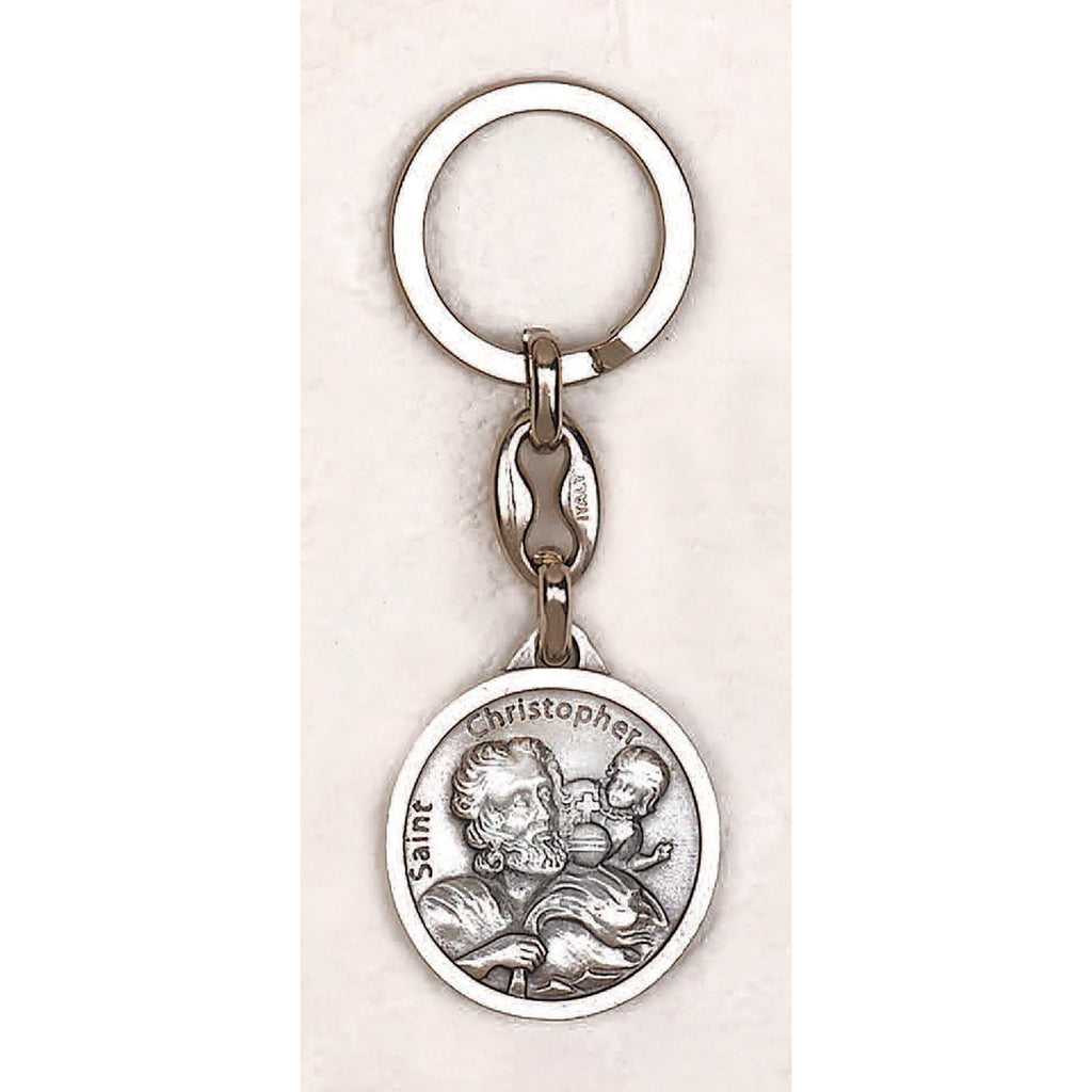 Saint Christopher Round Silver Tone - Version 2 - Pack of 6 - Discount applied at check out.