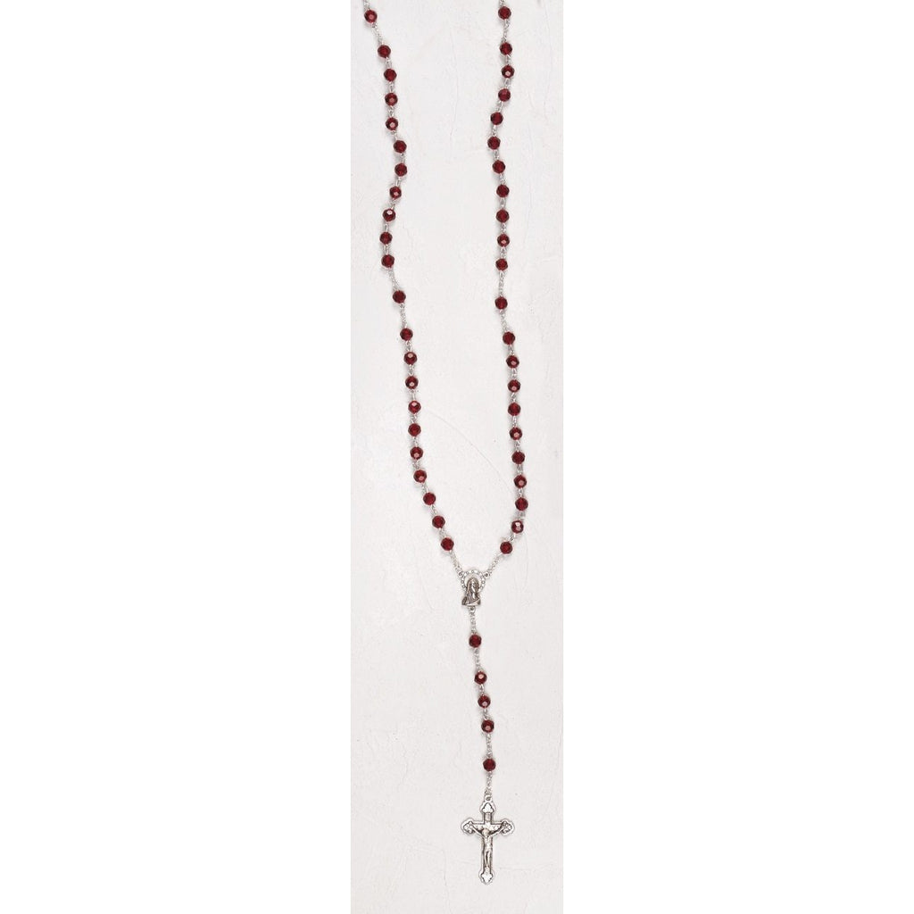 Red Crystal Mary Rosary