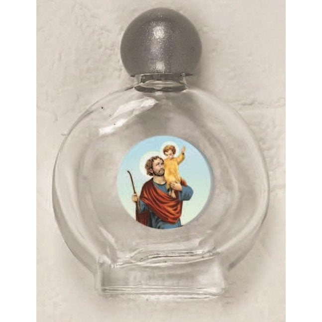 Saint Christopher Holy Water Bottle - Pack of 12