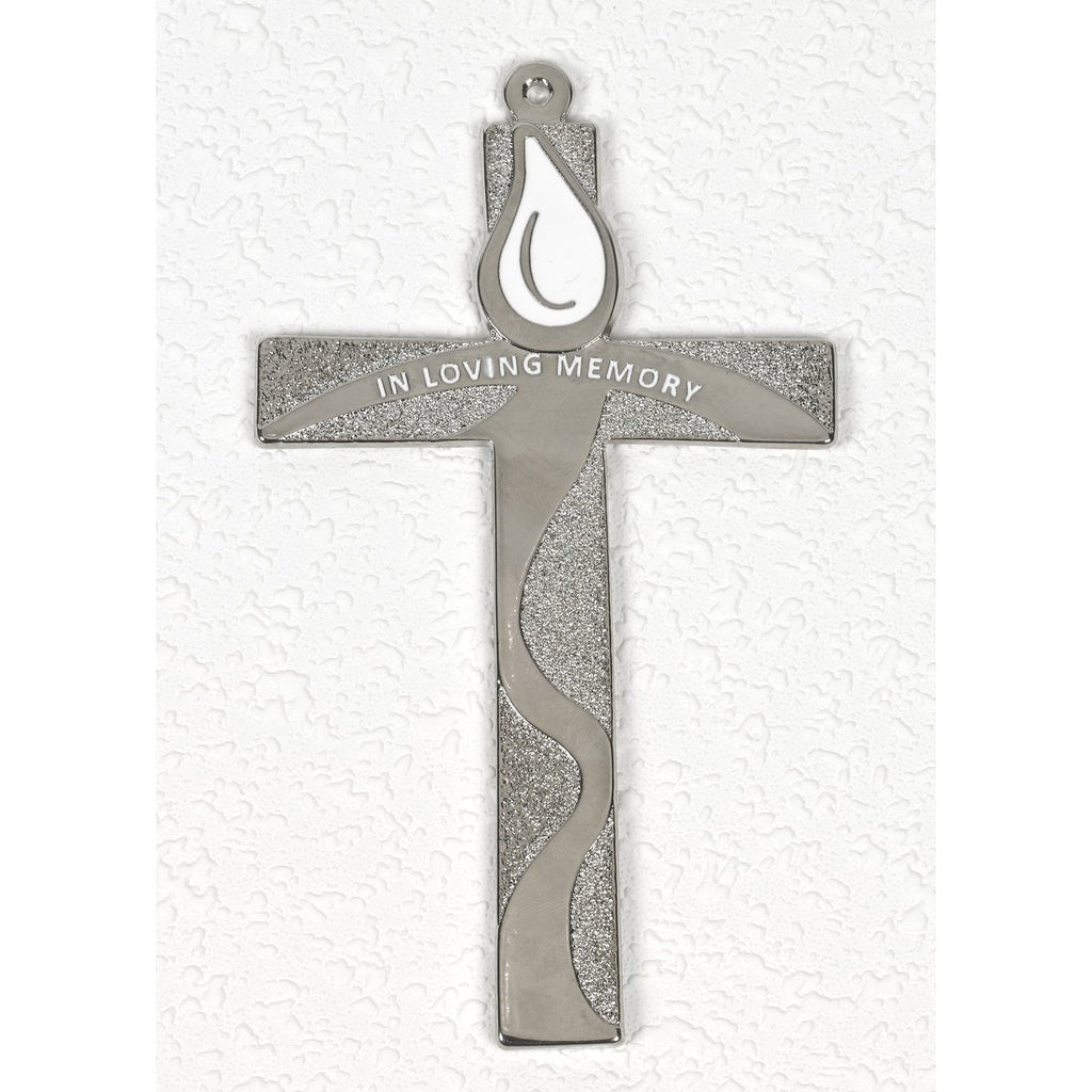 In Loving Memory Silver Tone Wall Cross - 2 Options