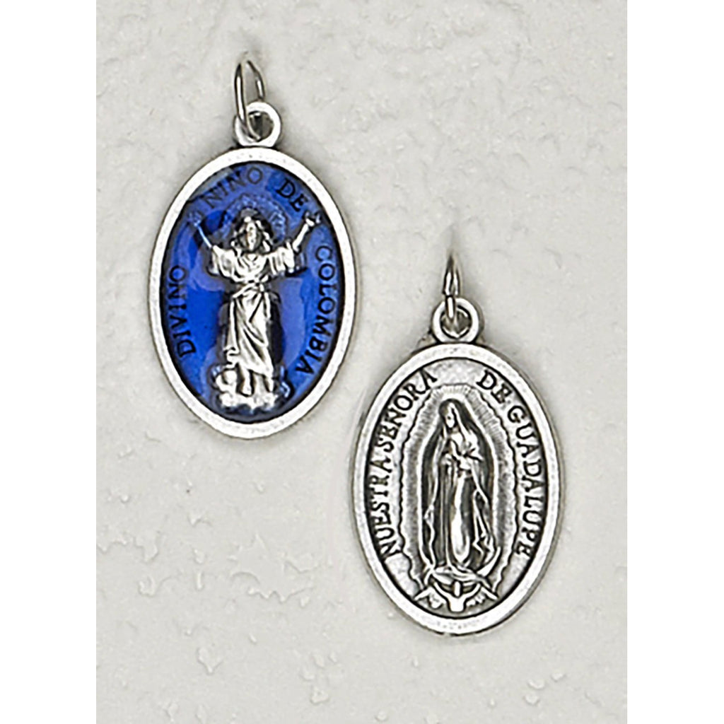 Divino Nino Double Sided Blue Enamel Medal - 4 Options