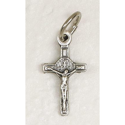 Saint Benedict Silver Tone Bracelet Crucifix - Pack of 25