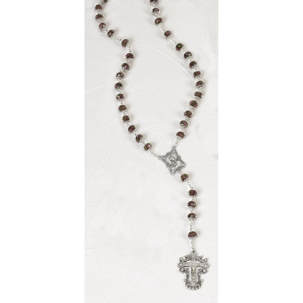 Purple Genuine Crystal Rosary