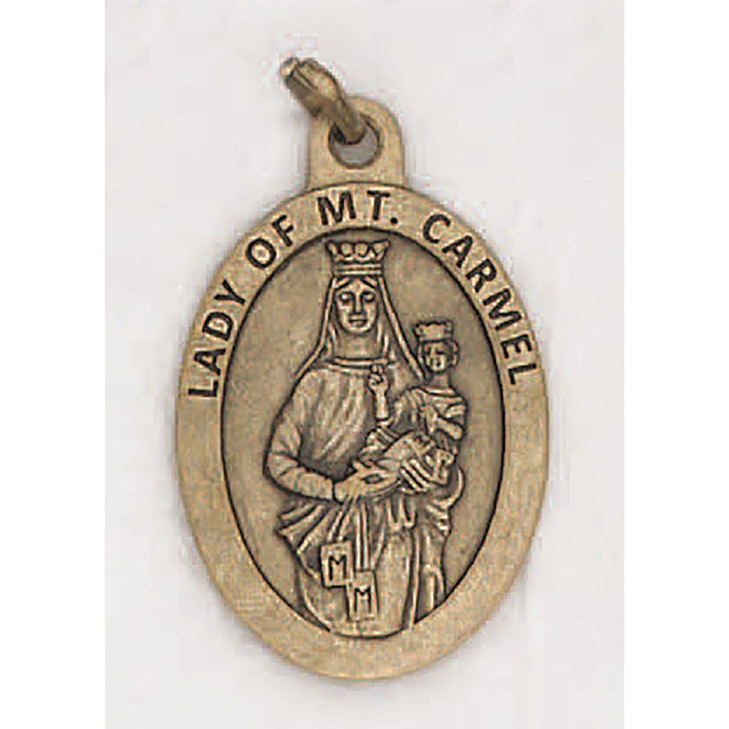 Mount Carmel Premium 1 inch Brass Tone Double Sided Medal - 4 Options