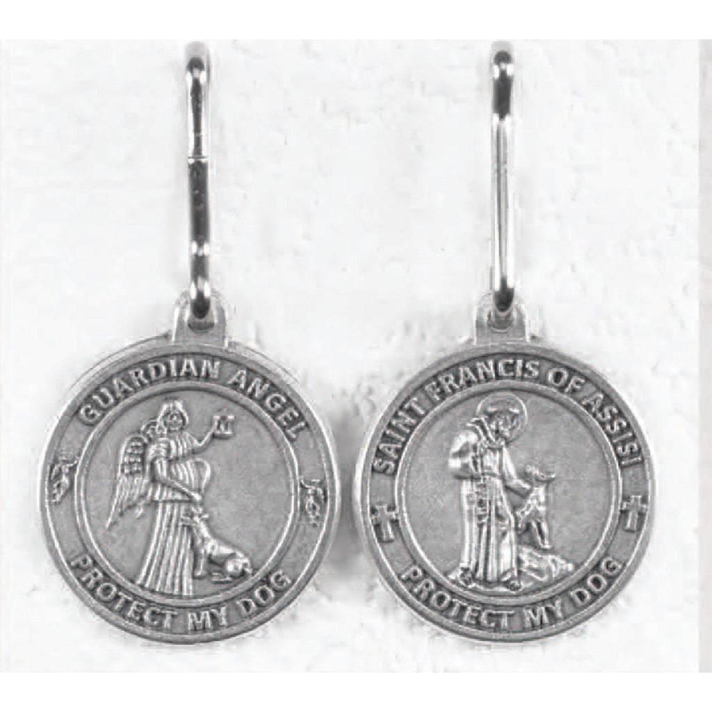 Saint Francis/Guardian Angel - 1 Inch Pet Medal - Pack of 6