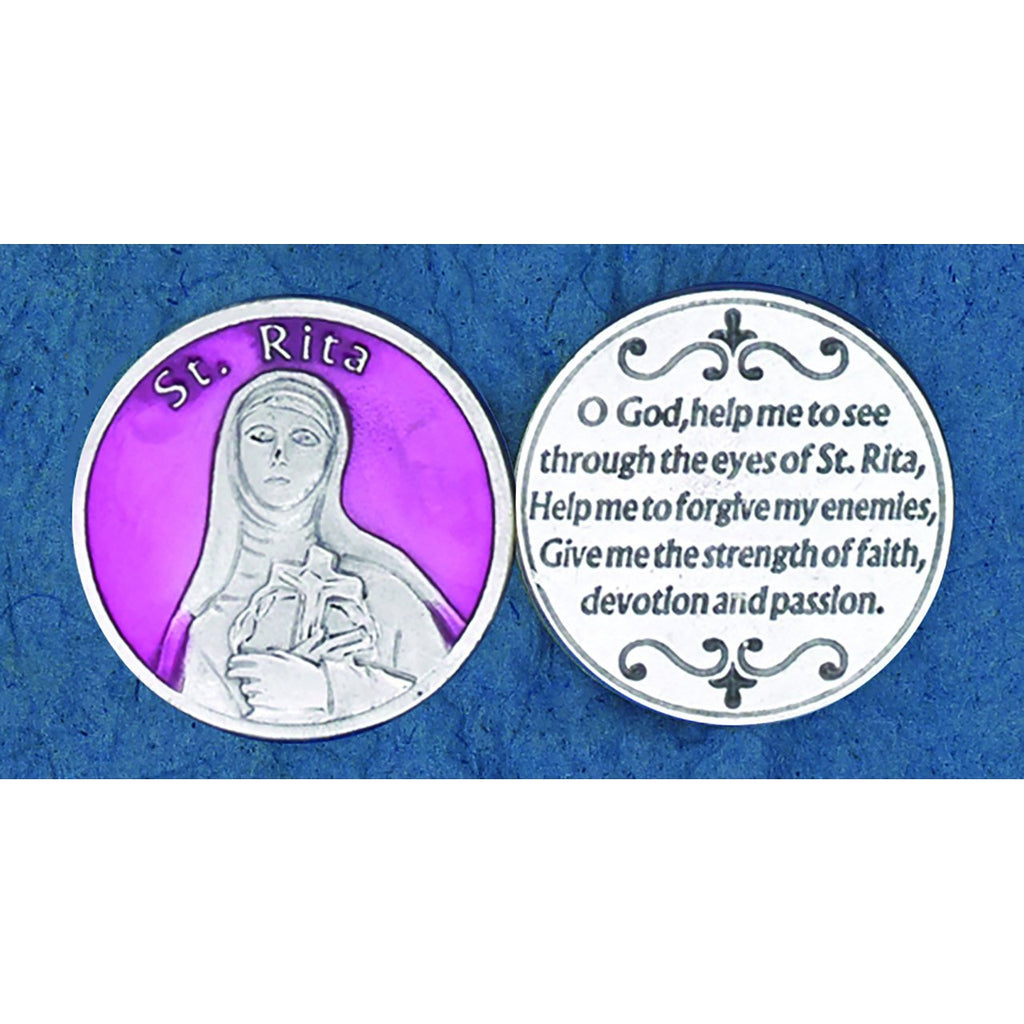 Enameled Token - St Rita - Pack of 25