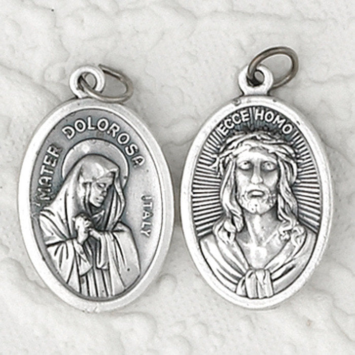 Mater Delorosa (Lady of Sorrows) / Ecce Homo Double Sided Medal - 4 Options