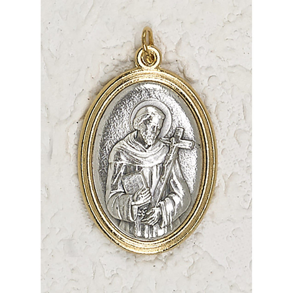 Saint Francis - Silver/Gold Tone 1-1/2 Inch Medal - Pack of 12